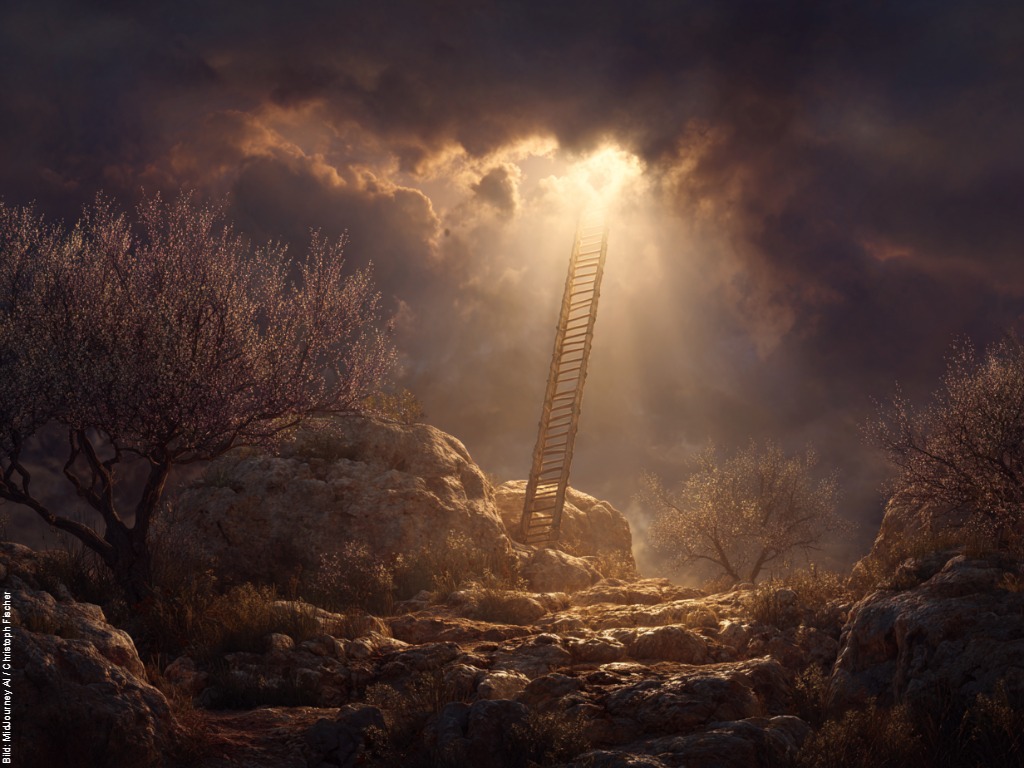 Unten an der Himmelsleiter